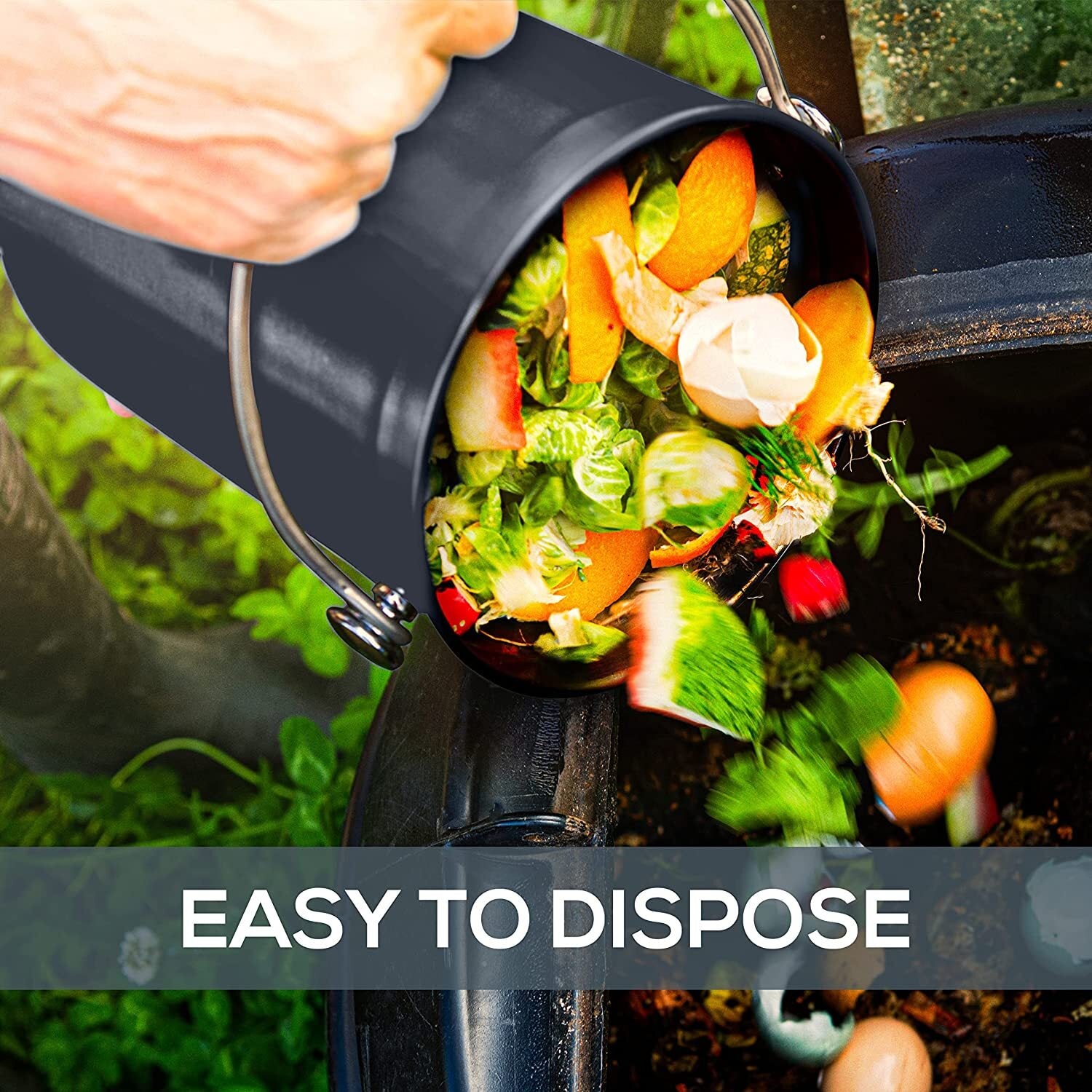 Compost Bin with Lid and 1.3 Gallon Compose Spare Charcoal Filter Utopia Kitchen