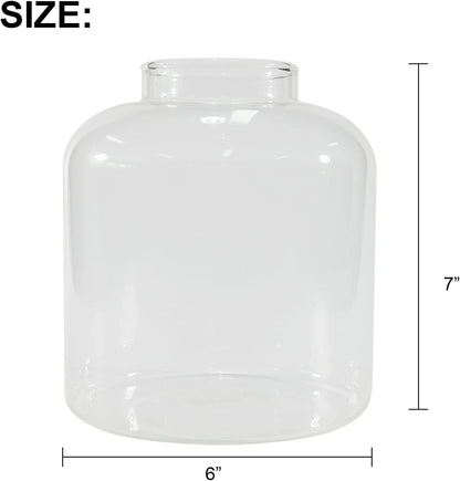 Large Glass Terrarium Succulent Plant Terrarium House for Plant/Moss Ball/Glass Fish Tank Mini Table with Wood Base & Ball lid Office Home Decoration