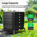 VIVOSUN 5-Tray Worm Composter 13gal/50 L Worm Compost Bin w/ Worm Farm Kit