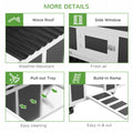 PawHut Wooden Chicken Coop with Nesting Box for 6 Chickens, Dark Gray