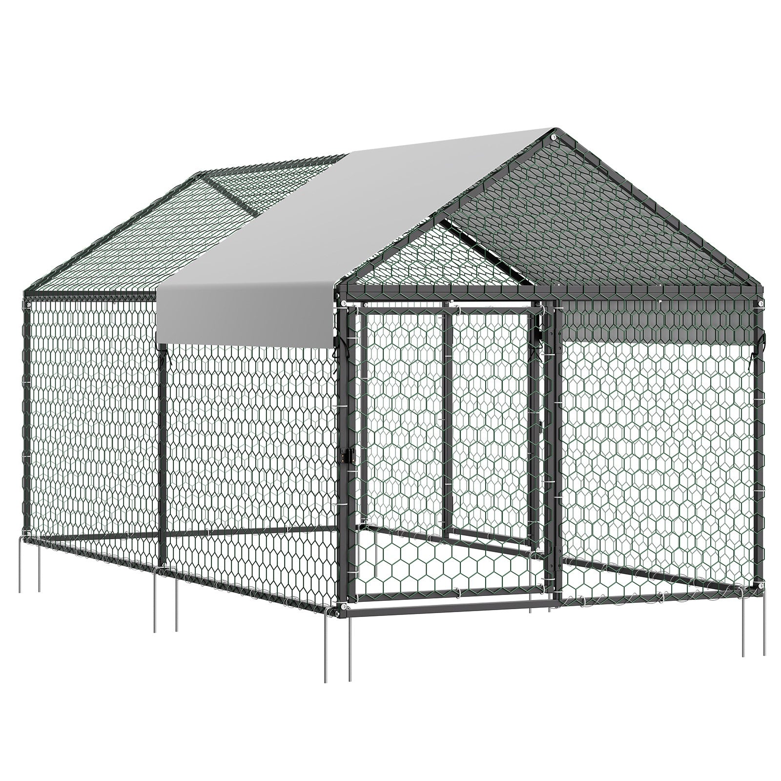 Uimoso Metal Chicken Coop with Cover for 4-6 Chickens3.3x6.