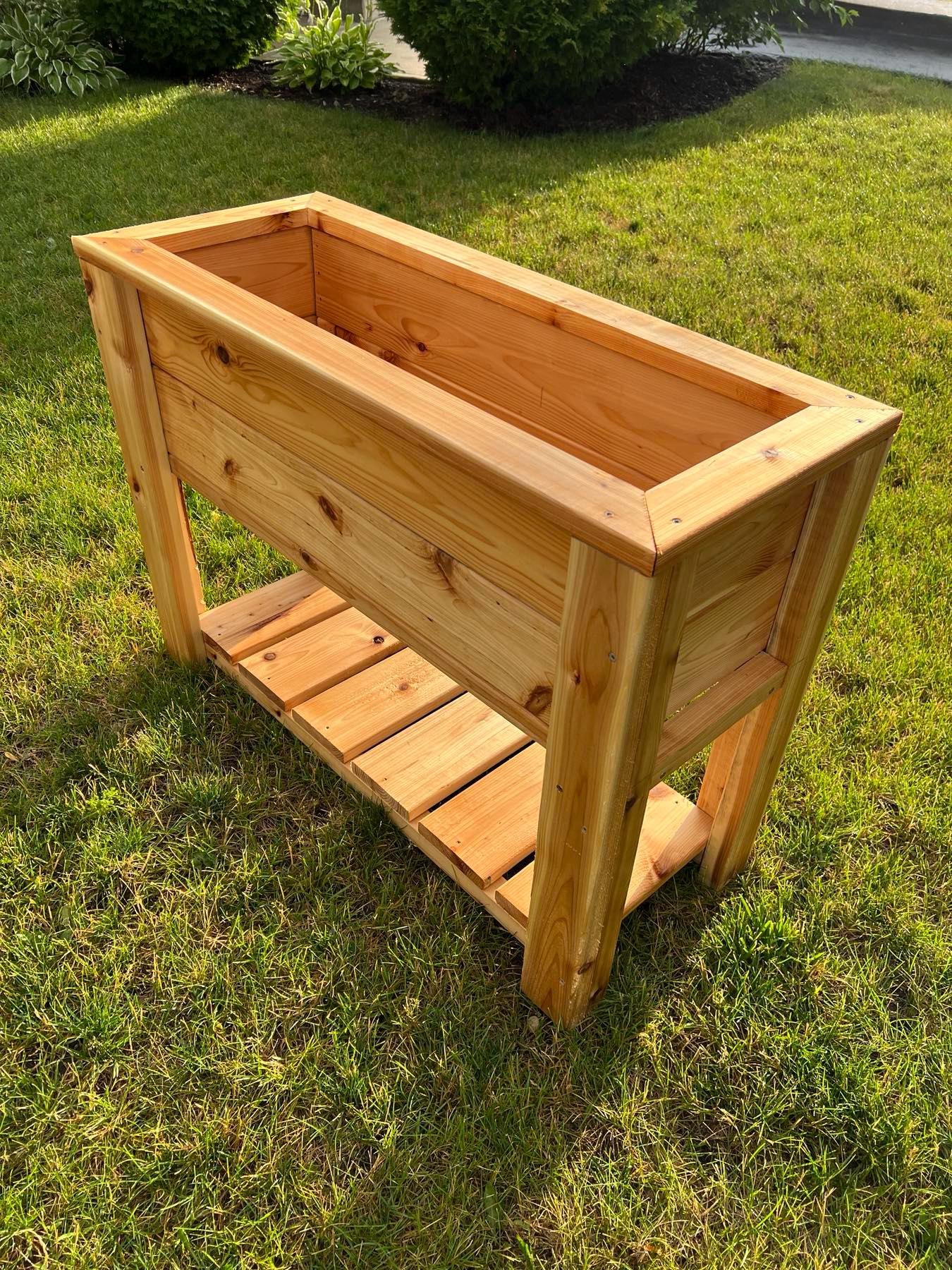 Cedar Raised Garden Bed Plans: DIY Elevated Planter (PDF Plan)