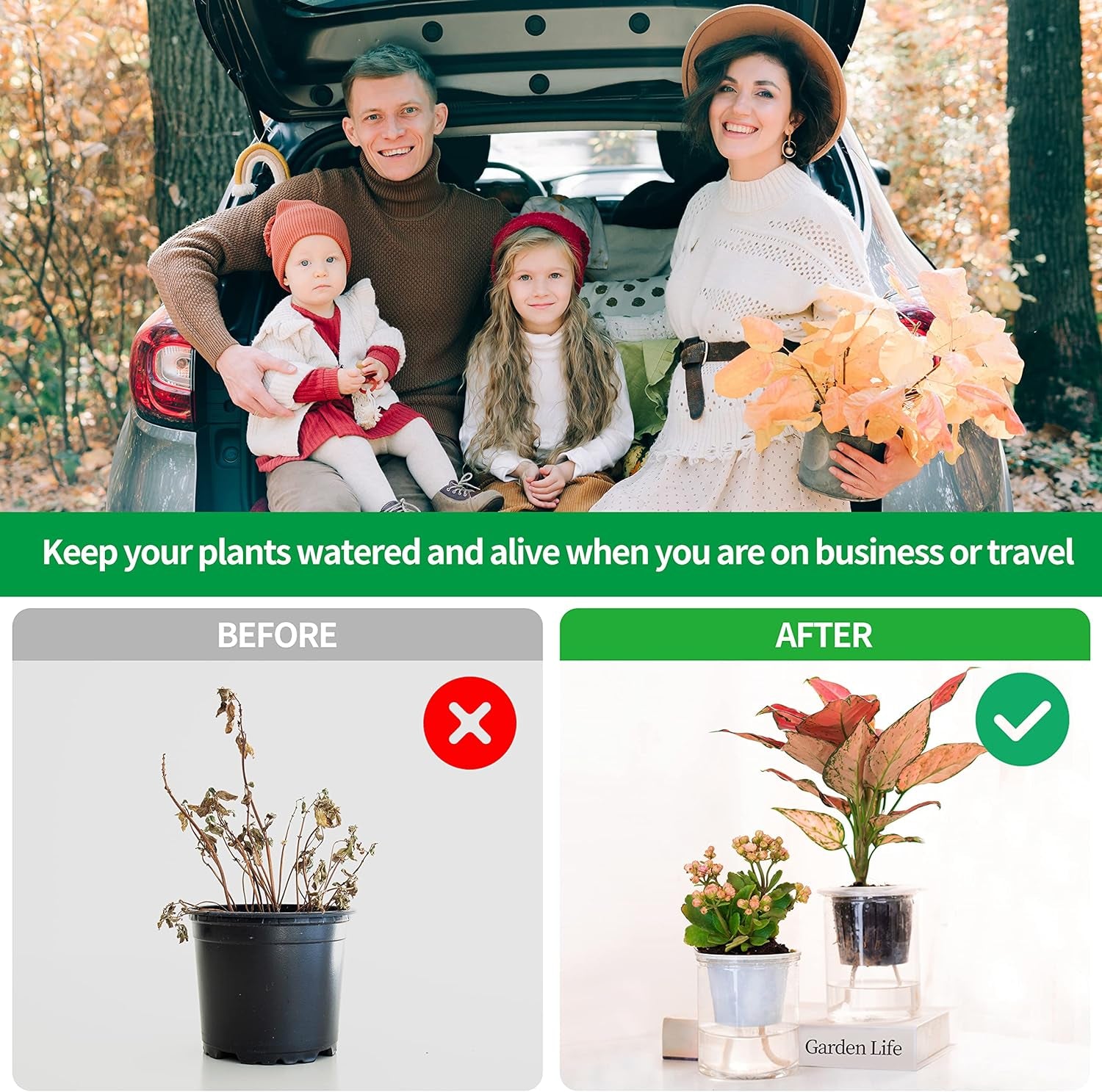 50ft 1/4 inch Plants Self Watering Capillary Wick Rope Cord DIY Vacation Potted Flower Sitter Hydroponic Wicking Planter Pot Garden Seeds Starting Seedling Automatic Waterer System Device Line