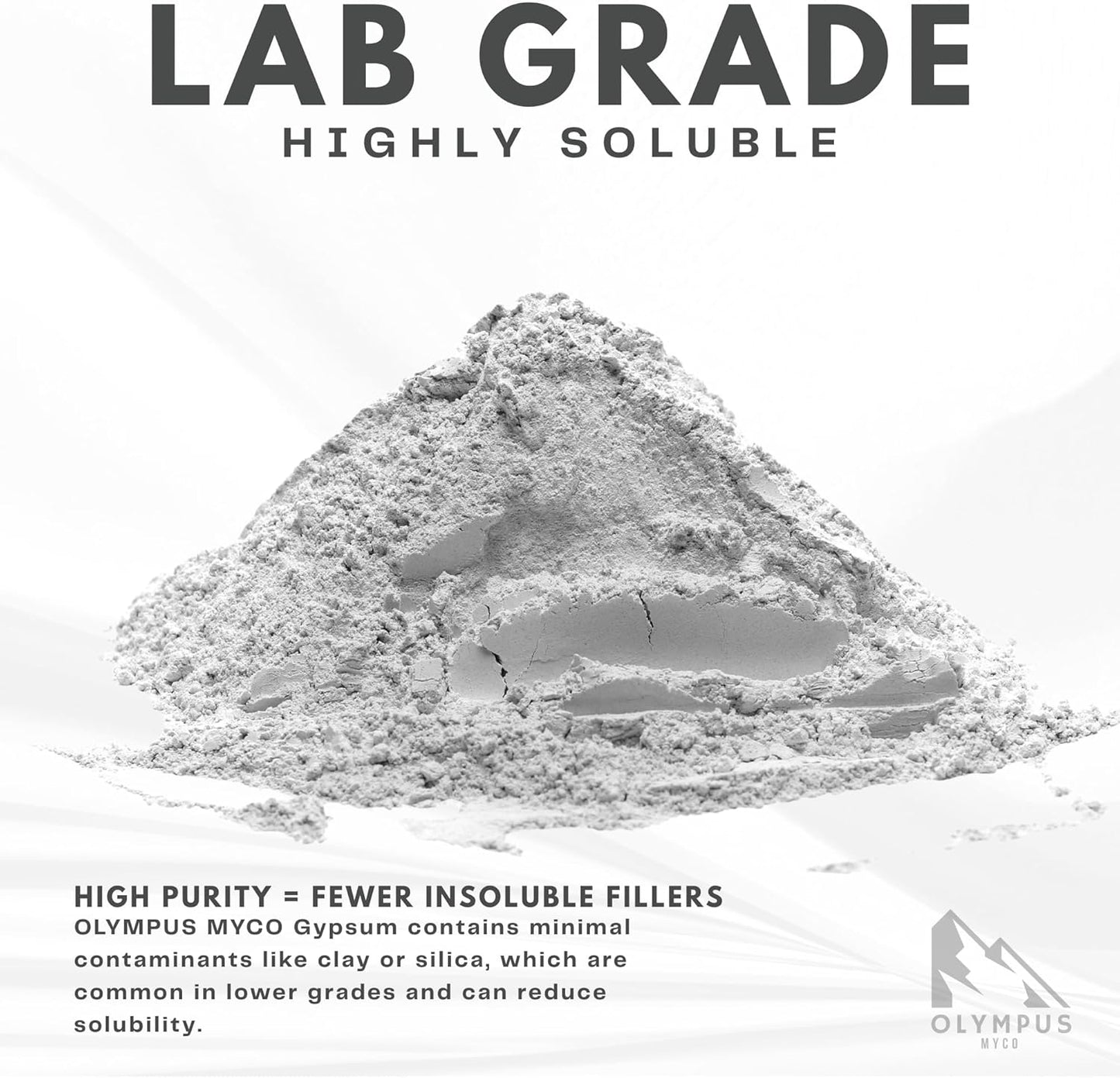 97% Pure Gypsum Powder, 1 lb – High Solubility Calcium Sulfate Dihydrate for Soil, Gardens, Lawns, and Mushroom Substrate