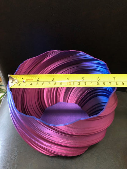 Large Twisted Flowerpot for Plants of all kinds (Dual Gold and Blue color) - 8" Diameter by 6" Tall Colorful Planter Modern Planter