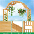 SLSY Raised Garden Bed with Trellis Wood Planter Box w/Hanging Roof Side Trellis
