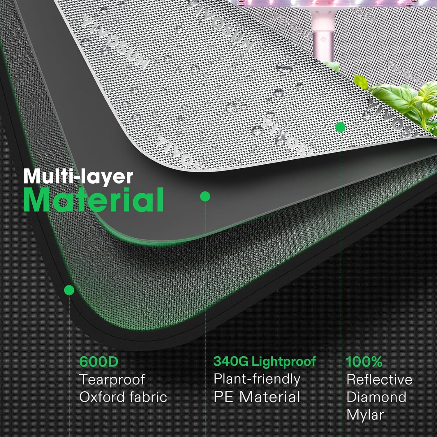 Small Grow Tent for Aerogarden, Hydroponics Growing System, 20”X14”X21” Highly Reflective Mylar Indoor Grow Tent with Sealed Bottom Design, Ventilation Window and Cable Hole Port