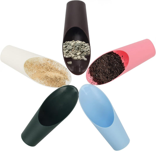 Bonsai Soil Scoops, 5 PCS Plastic Garden Soil Scoops, Colorful Small Soil Scoops, Gardening Tools