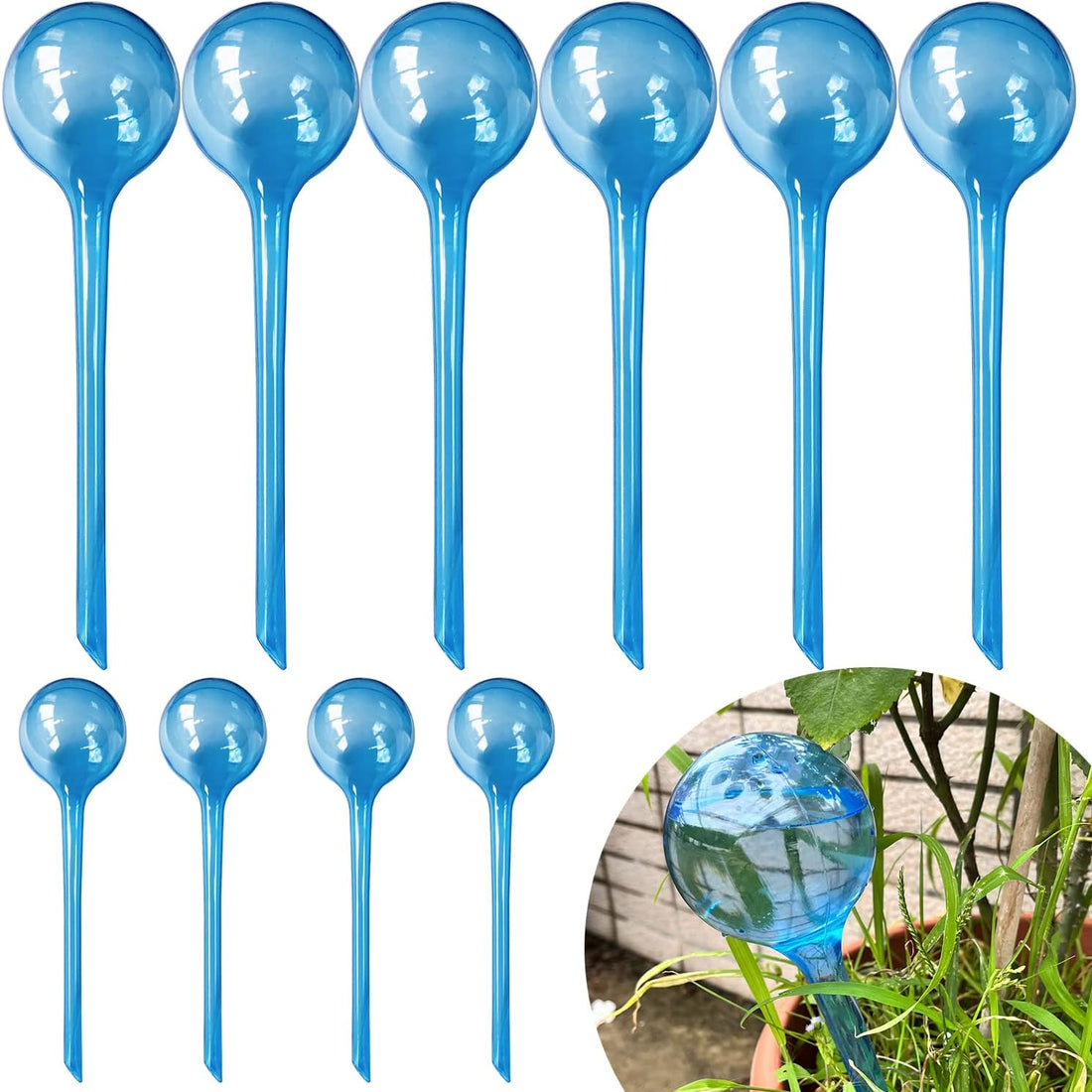 Self Watering Globes for Plants - 10pcs Automatic Watering Bulbs for Indoor & Outdoor Potted Plants, Vacation Plant Care, Water Conservation Device