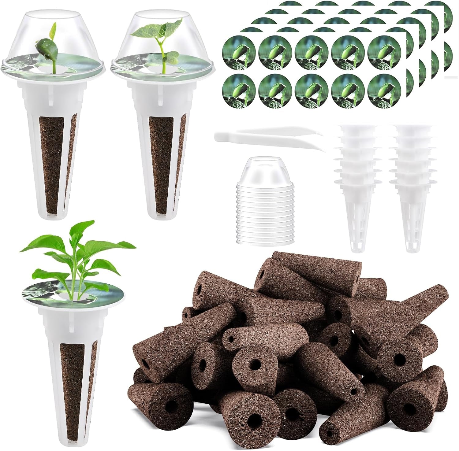 120 Hydroponic Grow Sponges Kit -  Seed Starter Pods Compatible W/ Aerogarden