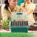 Seed Starter Tray with Plant Light, 4 Pack Grow Lights for Seed Starting Kit wit