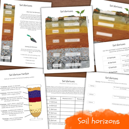 Soil Science Unit: with 5 science lab activities! Study porosity, permeability, soil textures, soil horizons, and more!