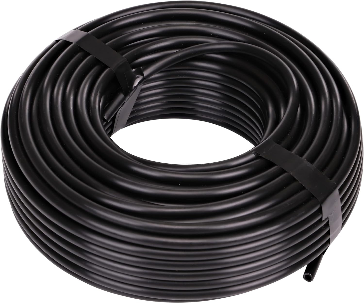 016010T 1/4 in. Drip Irrigation Supply Tubing, 100 ft., 1/4 in x 100 ft, for Drip Irrigation Parts, and Drip Systems, Black Polyethylene