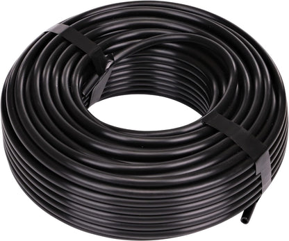 016010T 1/4 in. Drip Irrigation Supply Tubing, 100 ft., 1/4 in x 100 ft, for Drip Irrigation Parts, and Drip Systems, Black Polyethylene