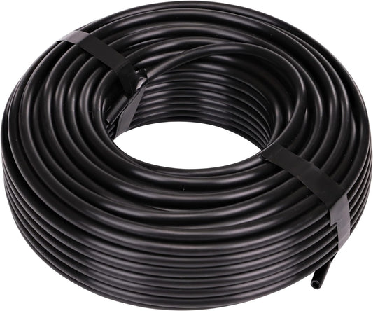 016010T 1/4 in. Drip Irrigation Supply Tubing, 100 ft., 1/4 in x 100 ft, for Drip Irrigation Parts, and Drip Systems, Black Polyethylene