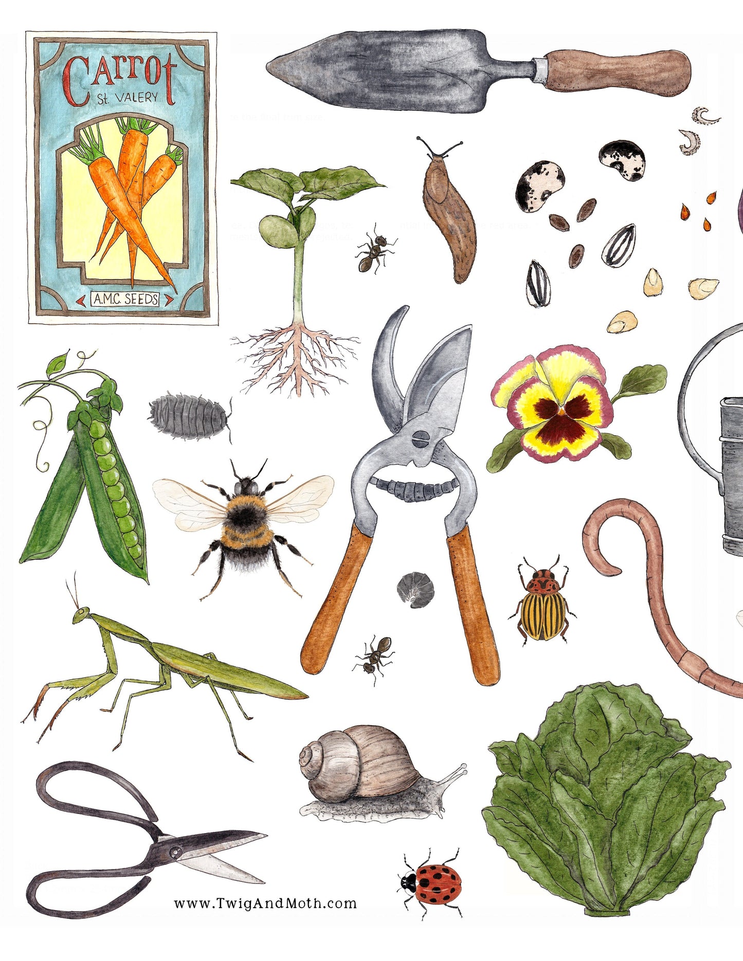 DIGITAL PDF Version - Garden Journal for Kids - 8.5 x 11 and A4 Size Formats
