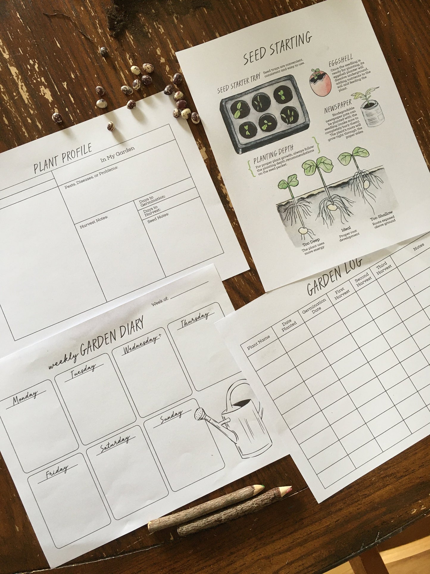 The GARDEN Notebook - Homeschool Printable Nature Study Charlotte Mason