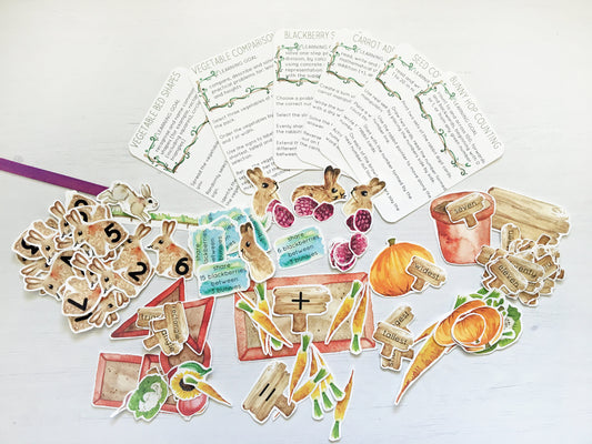 Rabbit Garden Maths Activities (UNIT 1/6) | English Countryside | Beatrix Potter Inspired Printable Math Programme