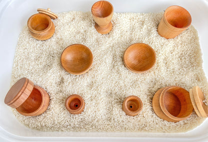 Deluxe Set Of Sensory Bin Tools, Small Wooden Tools, Sensory tools, Montessori