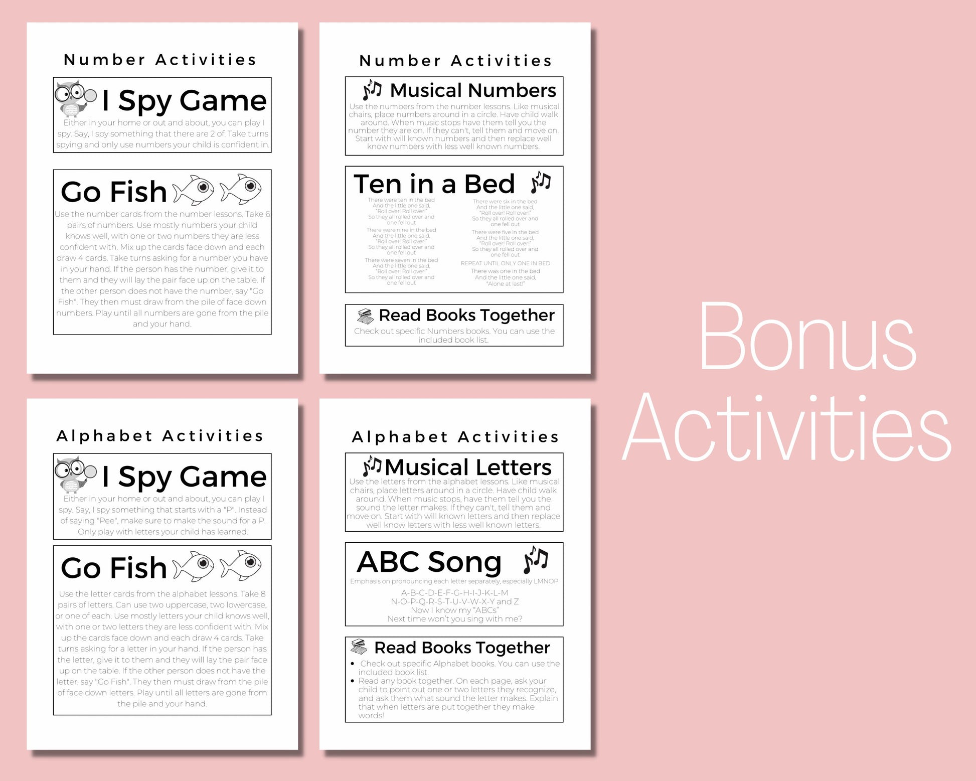 Preschool Curriculum Printable for Homeschool, teach letters, numbers, colors and phone number at home program
