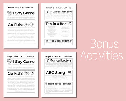 Preschool Curriculum Printable for Homeschool, teach letters, numbers, colors and phone number at home program