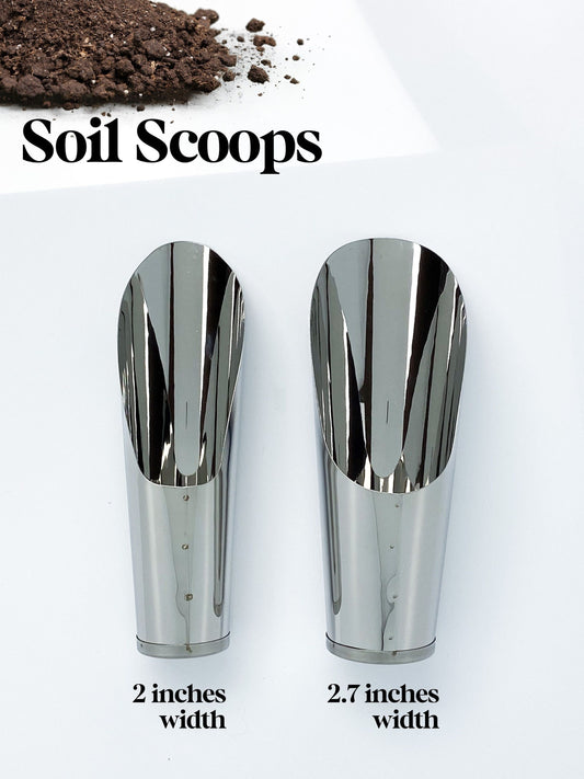 Soil Scoops for Easy Planting & Gardening | Houseplant tools and accessories | Easy clean up for repotting plants, seeds, potting soil