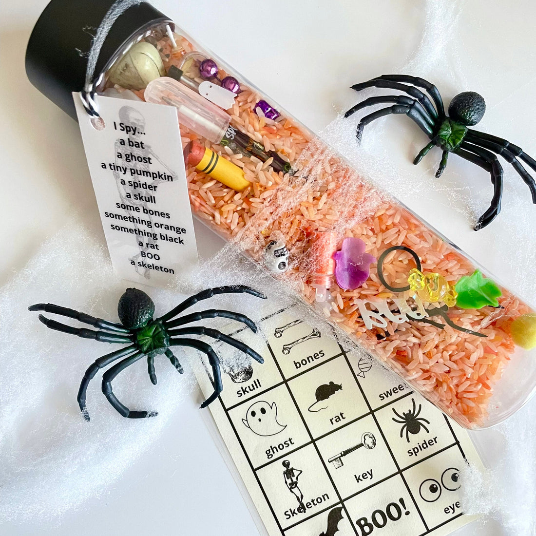 I Spy Jar HALLOWEEN 16oz| Seek and Find |Sensory Bottle | calm down jar | book basket filler