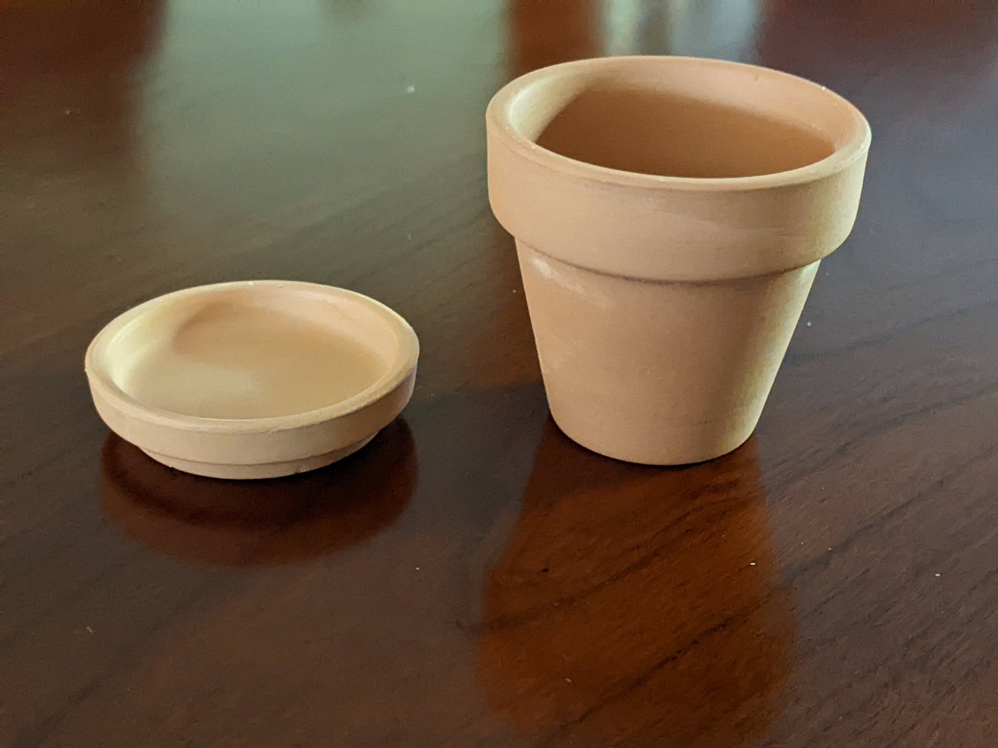 Terracotta 2" diameter pot with or without  saucer  Great for wedding favors, small succulents.