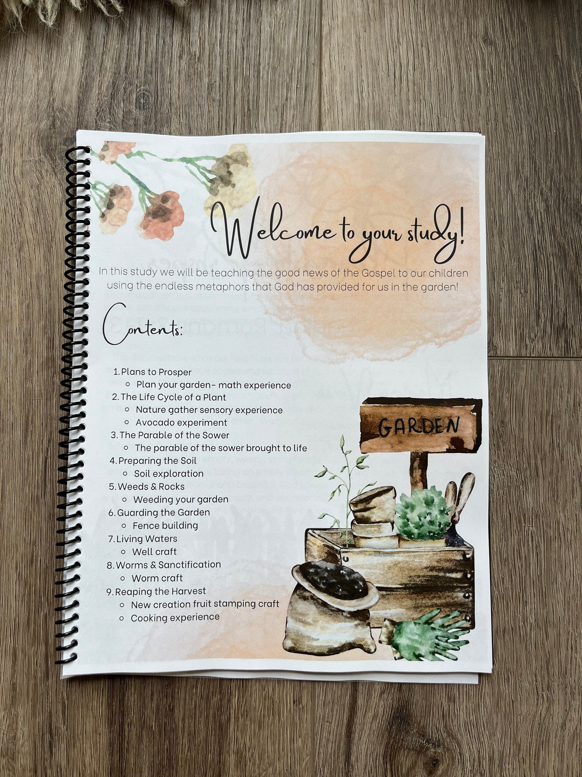 Garden unit study, Gospel for kids, unit study, Garden school, homeschool curriculum, nature study, morning basket, nature school unit study