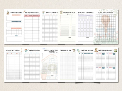 Gardening Planner Printable, Garden Planner, Plant Planner, Garden Journal, Garden Organizer, Plants Records, Gardening Logbook, A4, Letter
