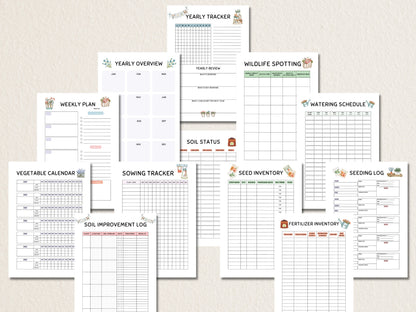 Gardening Planner Printable, Garden Planner, Plant Planner, Garden Journal, Garden Organizer, Plants Records, Gardening Logbook, A4, Letter