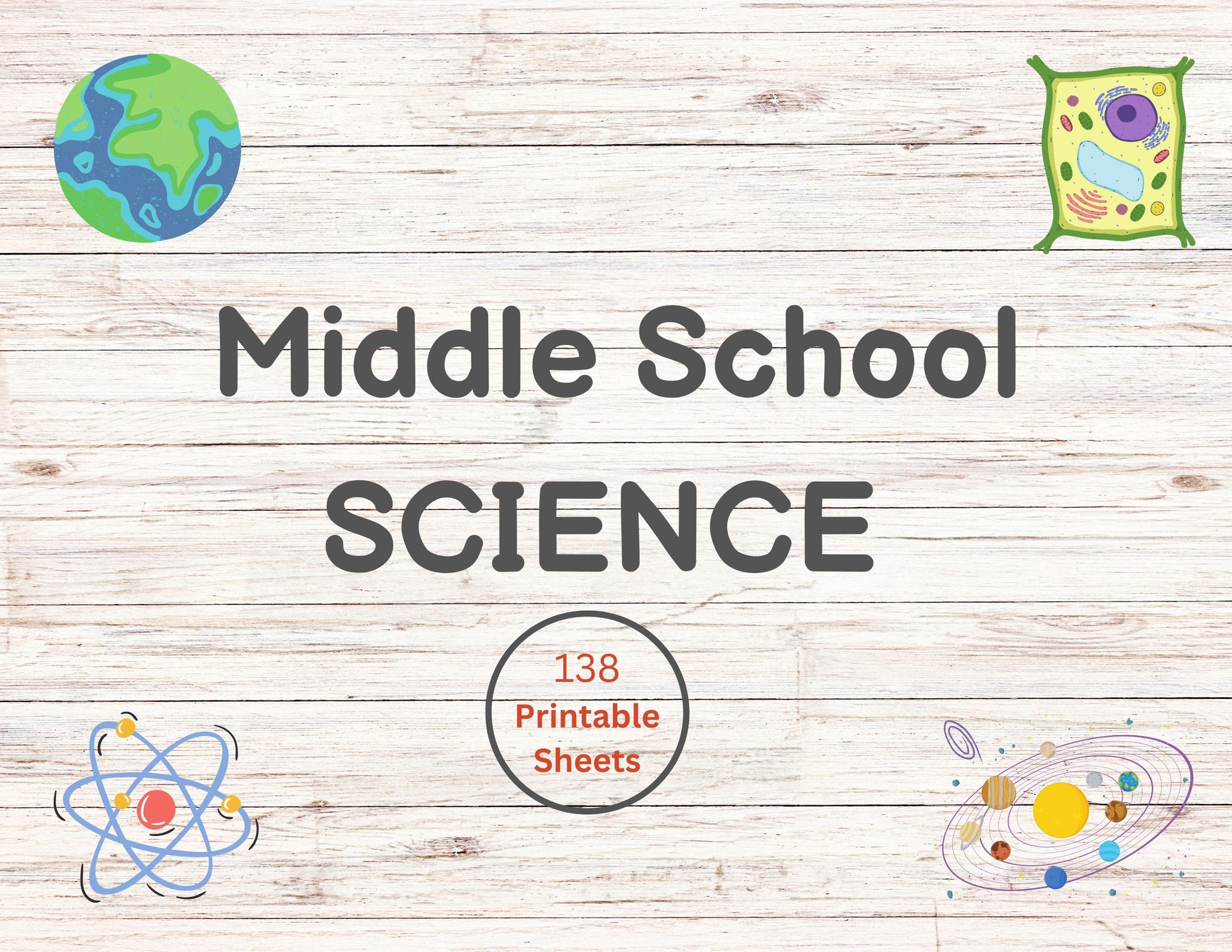 Middle School Science Bundle | Digital Downloads | Printable Sheets | Learning Fun For Middle School