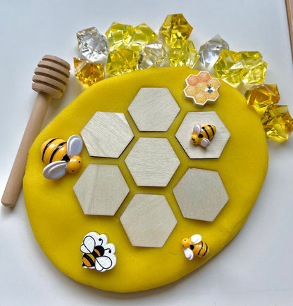 Honey Bee Sensory Kit | Play Dough Sensory Bin | Pollinator | Toddler Gift | Busy Box | Sensory Dough Activity Kit | Bees | Bee Kit