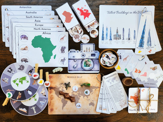 Continents Printable Pack: Montessori Homeschool Learning