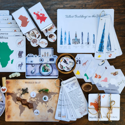 Continents Printable Pack: Montessori Homeschool Learning