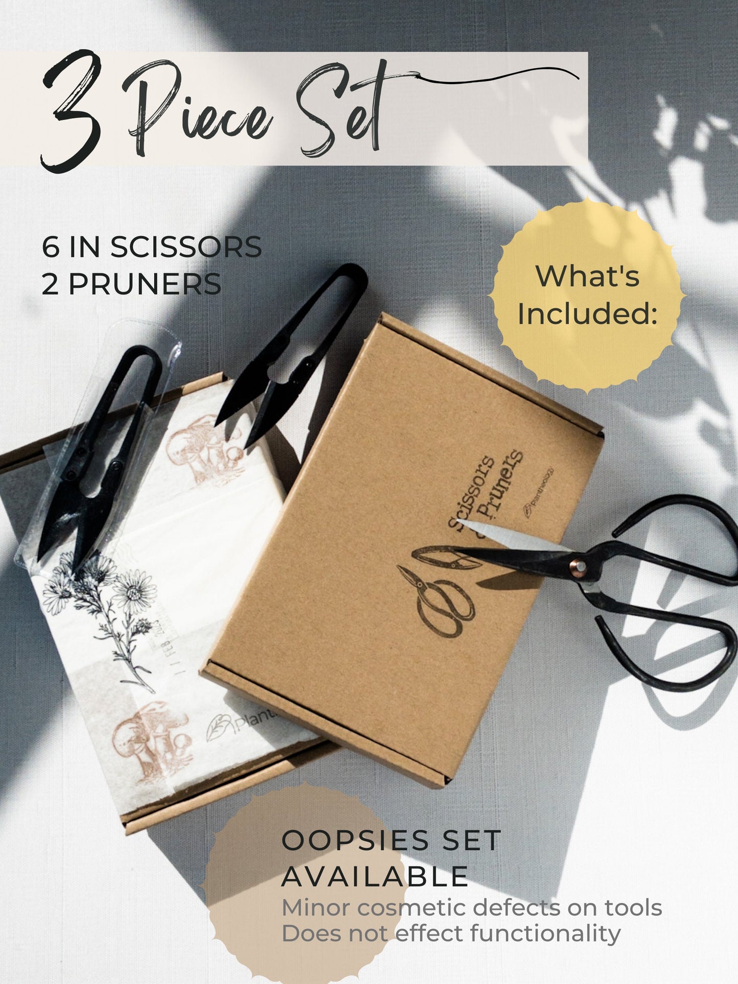 Scissors & Pruners Set | Houseplants and Gardening | A must-have plant tool and accessory for plant lovers | A perfect plant gift | 3 tools