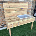 Outdoor cedar mud kitchen sensory play table – photo 10