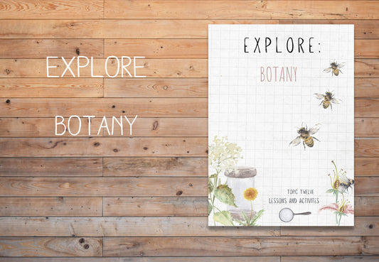DIGITAL Science botany 8 week lesson plan, montessori wall art, homeschool