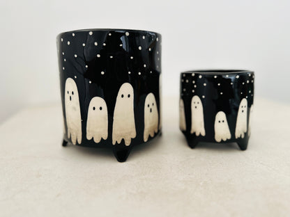 Ghost Planter - Halloween Decor - Spooky Pot - Multiple Sizes
