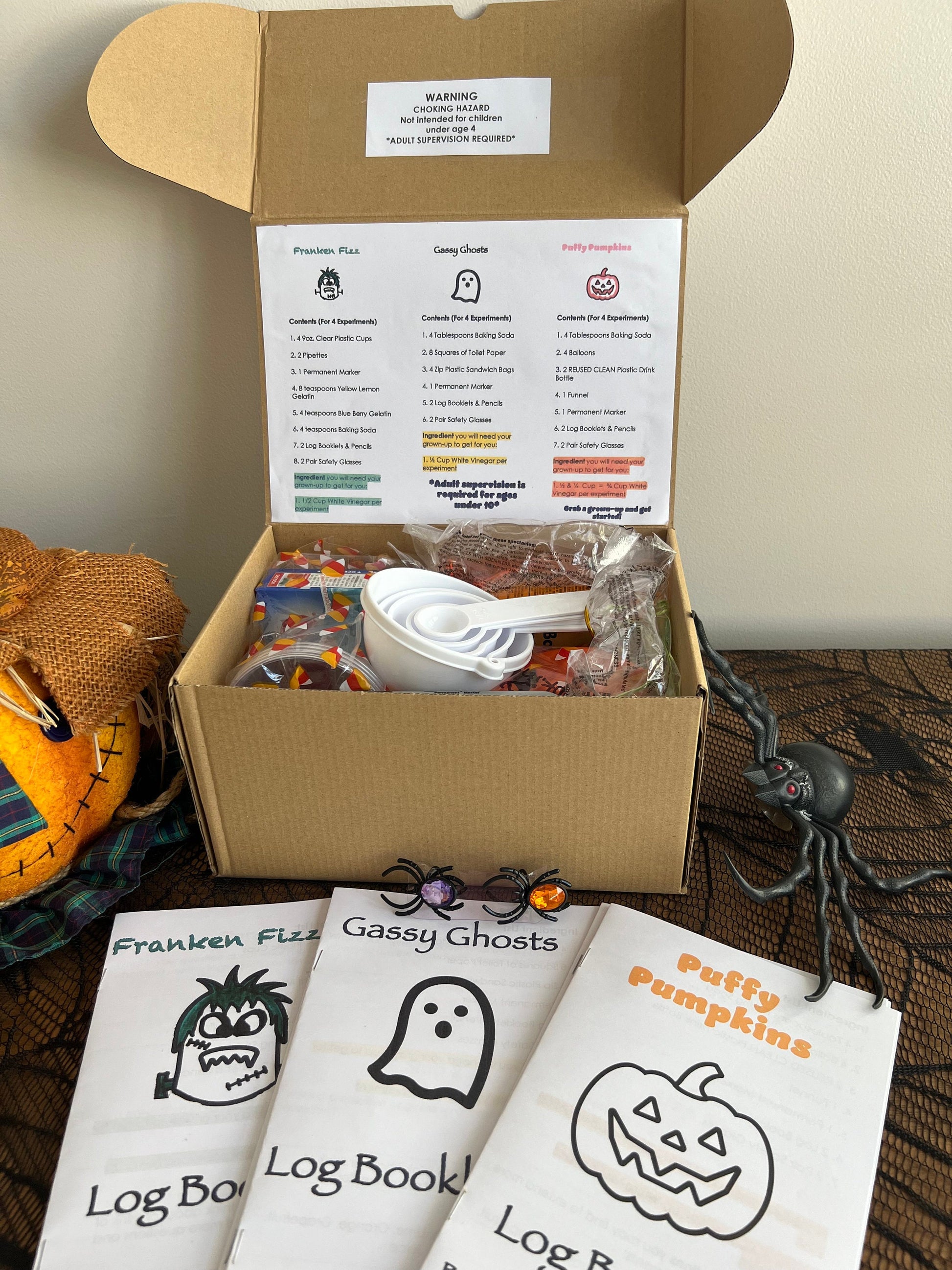 Spooky S.T.E.A.M. Science Lab: Franken Fizz, Gassy Ghost & Puffy Pumpkin Experiments