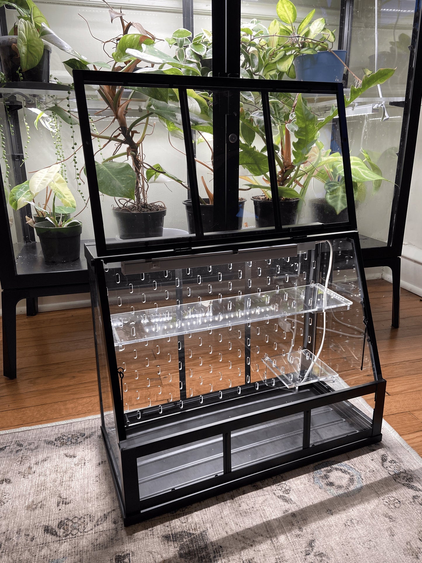 Akerbar Small Pegboard and Shelf Acrylic Kit - Ikea Greenhouse - SKADIS - 17" model