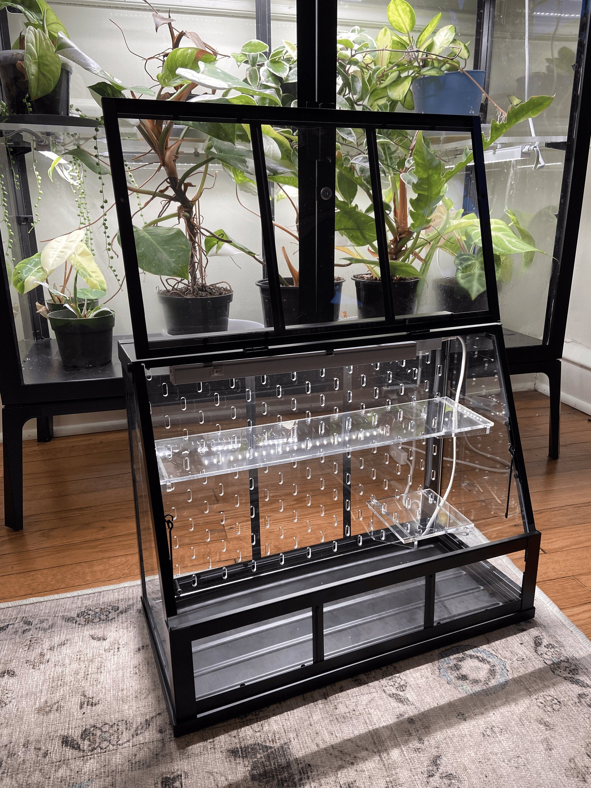 Akerbar Small Pegboard and Shelf Acrylic Kit - Ikea Greenhouse - SKADIS - 17" model