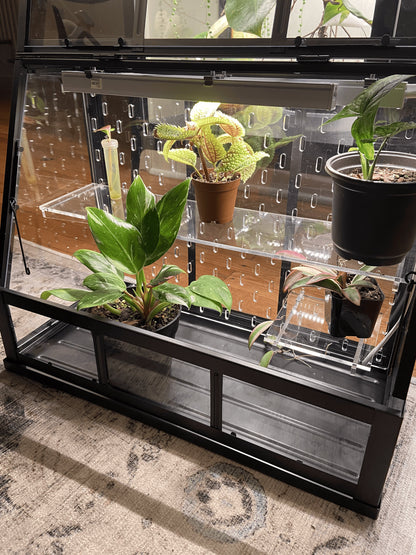 Akerbar Small Pegboard and Shelf Acrylic Kit - Ikea Greenhouse - SKADIS - 17" model