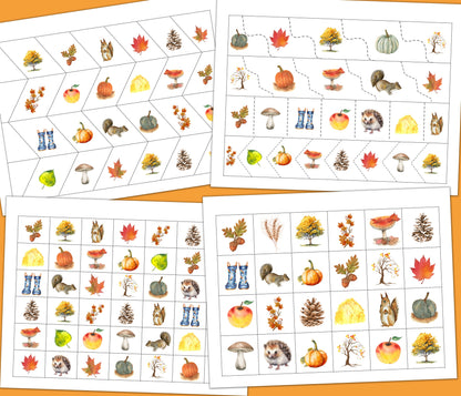 AUTUMN/FALL Cutting Strips, Scissor Practice, Preschool printable, Homeschool activity