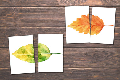 Matching Leaves, 20 Cards,Fall Activity for Kids, Toddler Activity, Homeschool Resource, Montessori Materials, Sensory Table Printable,
