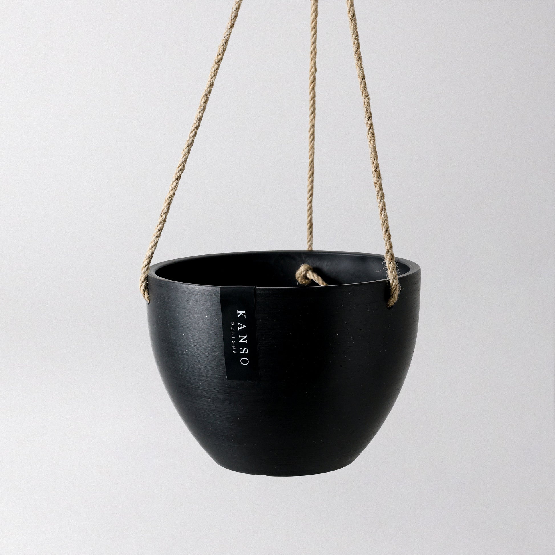 Hanging Planter Pot with Drainage Hole | Indoor Hanging Pots| 8" or 12" Succulent Plant Pot | Imitation Concrete Ceramic Hanging Planter Pot