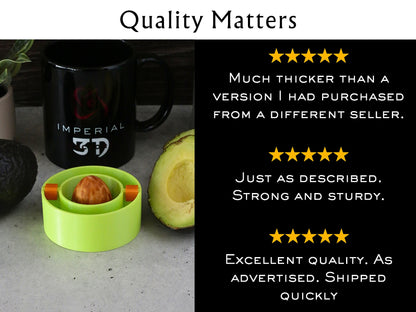Floating Avocado Seed Grower | 2 Piece 3D Print Avocado Boat | Propagation Germination | Kitchen Hydroponics | Kratky | Indoor Gardening