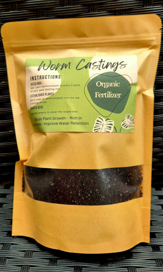 Natural Organic Fertilizer Vermicompost 1lb bag
