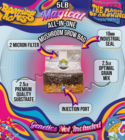 The Magical 5lb All-In-One Mushroom Grow Bag | FREE SHIPPING