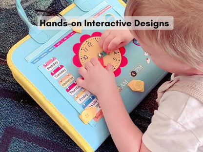 Toddler Busy Book Busy Board, Baby Montessori Toy Felt Book Toddler Gift, Quiet Book for 1 2 3 4 5 years old, Birthday Gifts Baby Boy Girl
